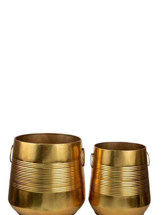 Zen Collection Planter Metal Gold 29.5x29.5x28cm.