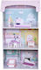 Wooden Dollhouse Kids Bigshot Bs4121pnk 3 Levels 4 Rooms Bathroom Kitchen Furniture Pink