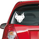 Car Sticker Skull 04 Brown