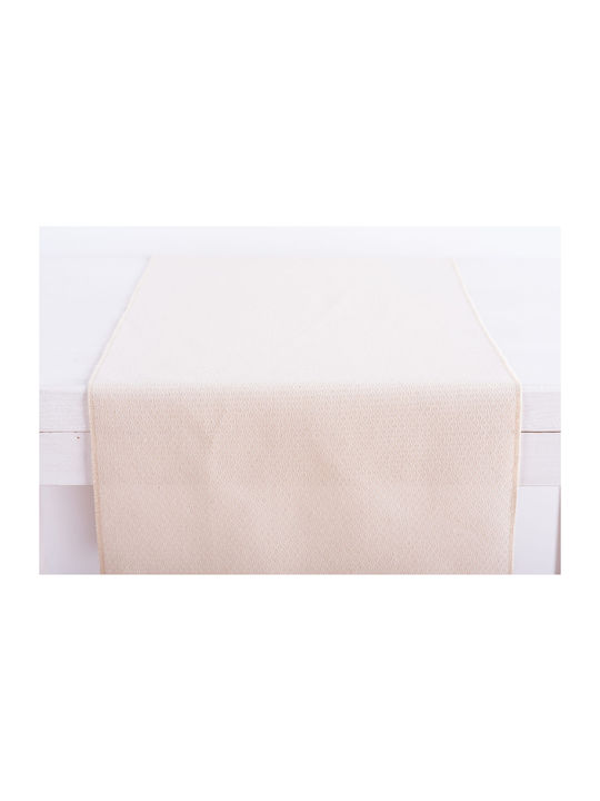 Șervet de masă brodat romb ecru 34 cm x 2,5 m B...