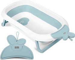 Superbath Termometru LCD Cadă pentru Bebeluşi Idealstore Pliabilă Senzor de Temperatură Picioare Rezistente Finisaj Antiderapant Design Ergonomic Sarcină Maximă 45 Kg Albastru