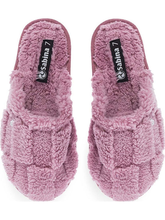 Sabina Winter Damen Hausschuhe Rosa