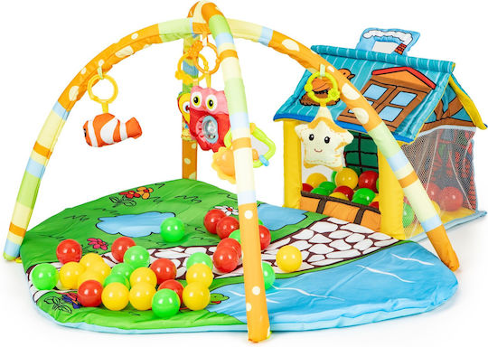 Educational Rug for Children Idealstore Dimensions 95 x 45 x 92 cm Includes Soft Playhouse Rug Toys 30 Coloured Balls Helps Develop Manual Skills