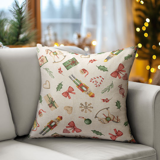 Beauty Home Christmas Decorative Pillowcase Nutcracker Square 40x40cm