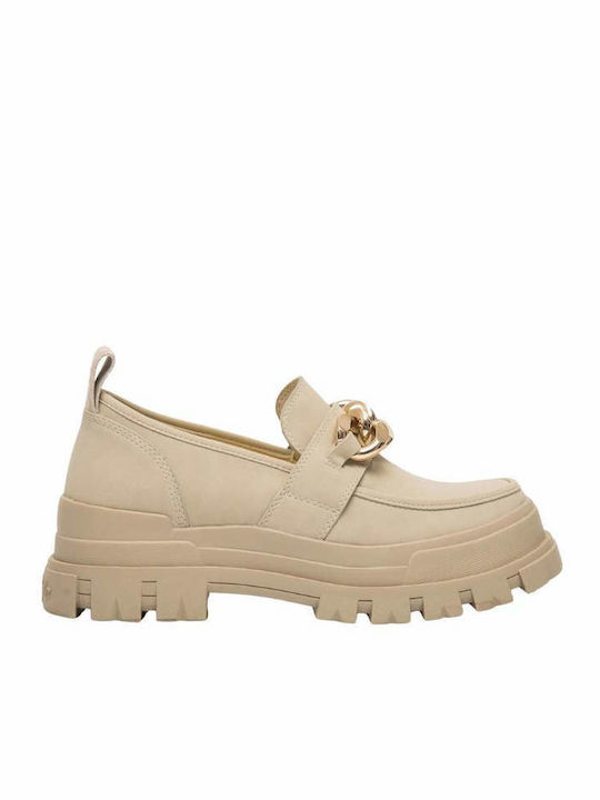 Buffalo Women's Loafers in Beige Color