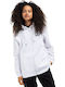 Women's Sweatshirt Jacket Hooded WHITE