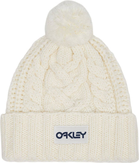 Harper Pom Pom Pom Beanie Frauen Beanie Gestrickt in Weiß Farbe