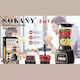 Sokany Blender with Plastic Jug 1.5 lt 600W Black SK-03008