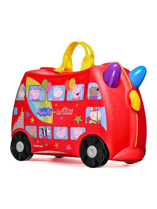 Trunki Peppa Pig Детска Куфара За Пътуване Кабинен Твърд Розова С 4 Колела Височина 31см