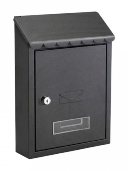 Technomax Outdoor Mailbox Metallic in Black Color 30x21.5x7cm