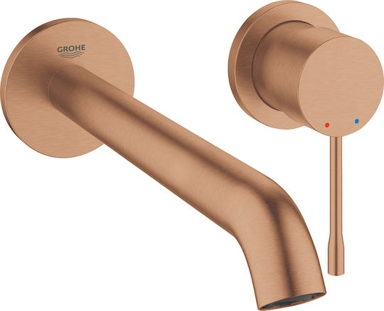 Grohe Essence Built-in Mixer & Spout Set for for Bathroom Sink 2 Exits Silver