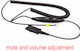 Headset Connection Cable QD RJ9 Plug 05 Mute Volume Adjustment