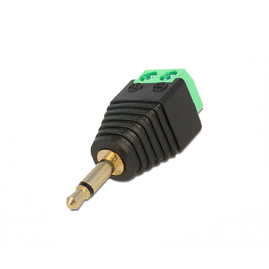 Conector Detech 3.5mm M Terminal cu șurub 10buc Negru 17178
