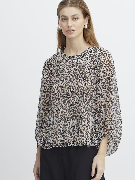 ICHI Women's Blouse Leo Mix