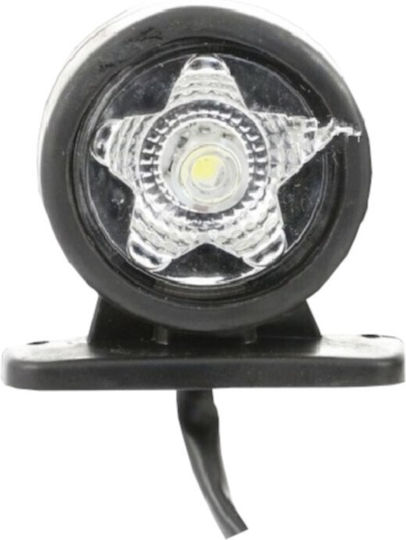Side Marker Light 2 SMD LED Clear Omega Type White-Red 24V