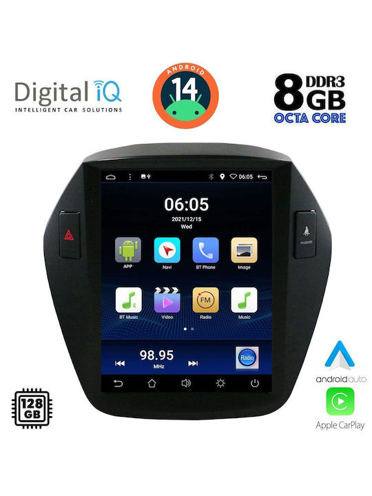 Digital IQ Sistem Audio Auto pentru Hyundai iX35 2010-2015 (Bluetooth/USB/AUX/WiFi/GPS/Apple-Carplay/Android-Auto) cu Ecran Tactil 9.7"