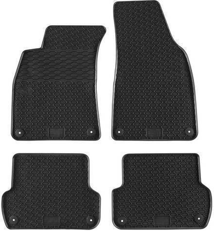 Rubber Mats Geyer & Hosaja Audi A4 B6/B7 Sedan Wagon 2000-2008 Seat Exeo 2008-2013 4 Pieces Black 818/4c
