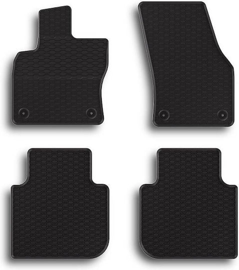 Rubber Mats Geyer & Hosaja Seat Tarraco 2019+ Skoda Kodiaq VW Tiguan Allspace 2017+ 4 Pieces Black 904/4c