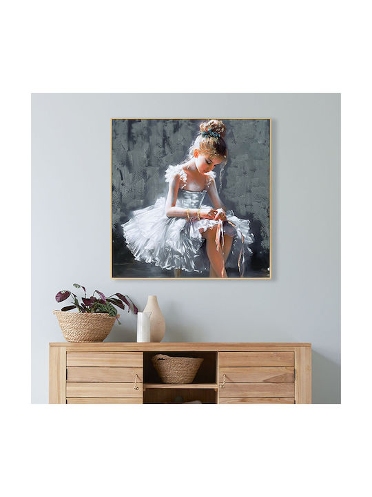 HomeMarkt Mädchenbild Gemälde auf Leinwand 82x82cm