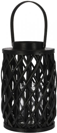 Koopman Laterne Glas Schwarz 19x19x32cm 1Stück