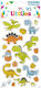 The Littlies Puffy Dinosaur Stickers Green Blue For Children 3+ Years 12 Pieces