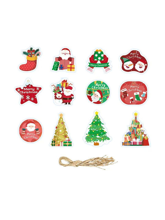 Dekorative Hängendes Ornament Mix Schmuckstücke Papier Mehrfarbig Set 10Stück