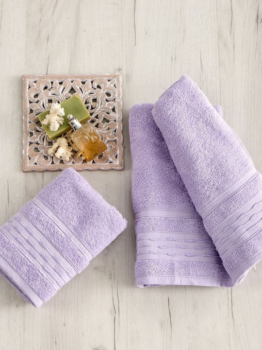 SB Home Set De Prosoape De Baie 3 Buc Evelyn Lila Greutate 460gr/m²