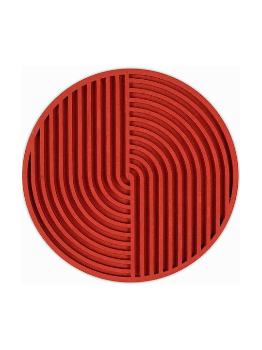 Wallity Wanddekoration Geometrisches Element Rote aus Hölzern 33x2x33cm