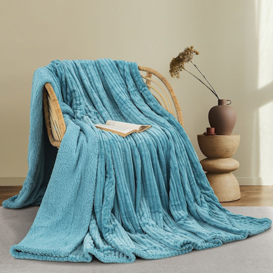 Adam Home Fleece Decke Übergröße 220x240cm Aqua