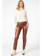 Damen Stoff Hose Brown