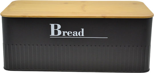 Ankor Brotkasten mit Deckel Metallisch Schwarz 33x18x13cm Ankor Brotkasten mit Deckel Metallisch Schwarz 33x18x13cm