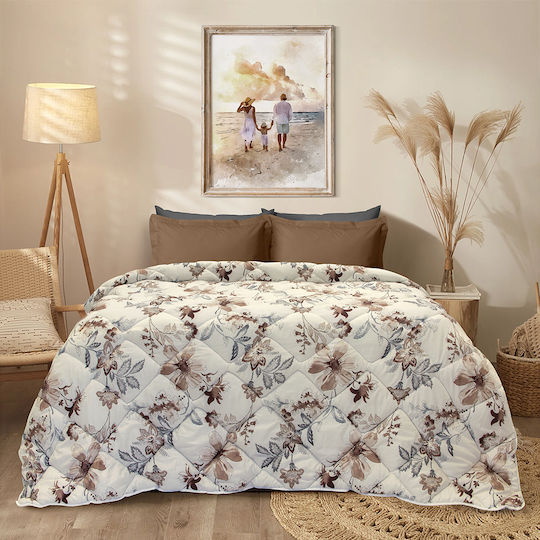 Lino Home Duvet Queen 220x240cm Marigold Beige 350 GSMGsm