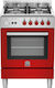 La Germania Gas Cooker 65lt W60cm. Red
