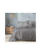 Family Enterprise Σεντόνι King Size με Λάστιχο 180x200+35εκ. Γκρι