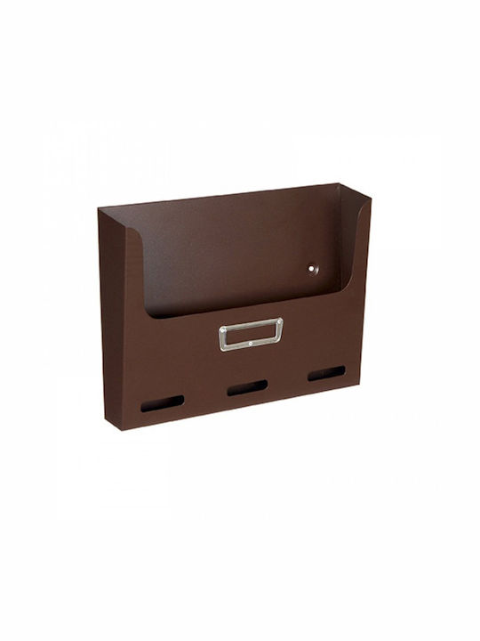 Viometal Cutie Poștală pentru Bloc Inox în Culoarea Maro 34cm