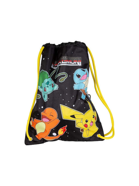 Pokemon Geantă pentru Copii Săculeț Neagră