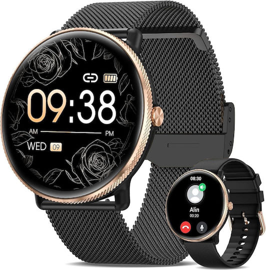 Vichema Tech Smartwatch Full Touch Amoled Hd Screen 1.43 Inch Bluetooth 5.3 Ip68 120+ Sports Modes Health Monitoring 200+ Watch Faces Voice Assistant Remote Control Notifications