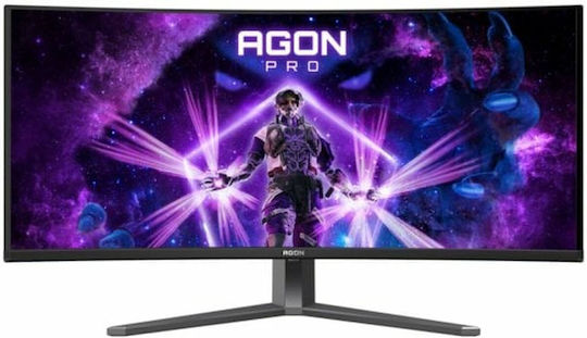 AOC AG346UCD Ultrawide QD-OLED HDR Curved Monitor 34" QHD 3440x1440 175Hz με Χρόνο Απόκρισης 0.03ms GTG