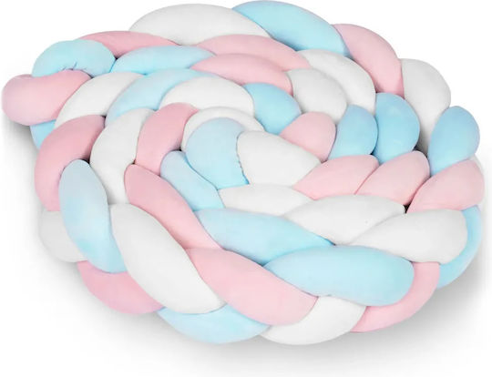 Crib Bumpers Braided Inside Blue-pink