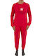 Fawn Winter Damen Pyjama-Set red