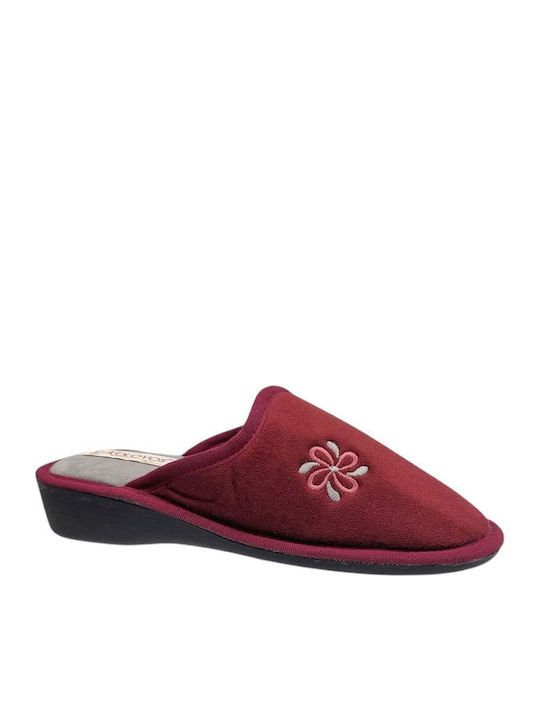 Kolovos Papuci de Damă de Iarnă Burgundy