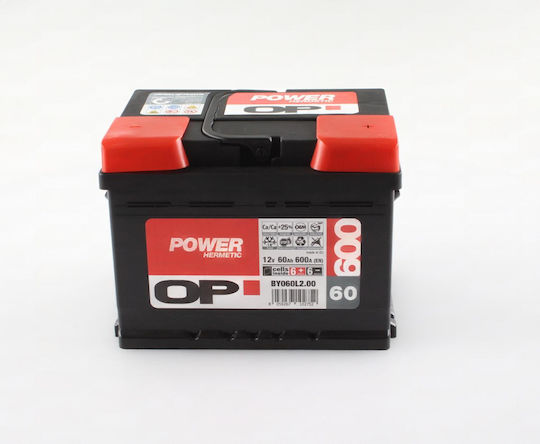 Μπαταρια Op Power 12v 60a 600cca 242x175x190 Δξ By060l2.00