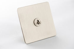 Nickel Brushed Essence Metal Switch Vichema 1 Gang 2 Way