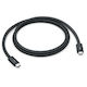 Apple Braided Thunderbolt Cable 240W Μαύρο 1m (MC9C4ZM/A)