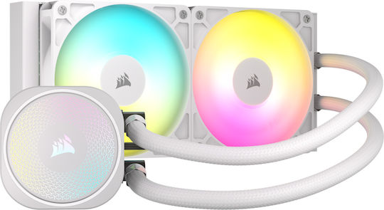 Corsair Nautilus 240 RS Water Cooling AIO CPU with 2 120mm Fans and ARGB Lighting White