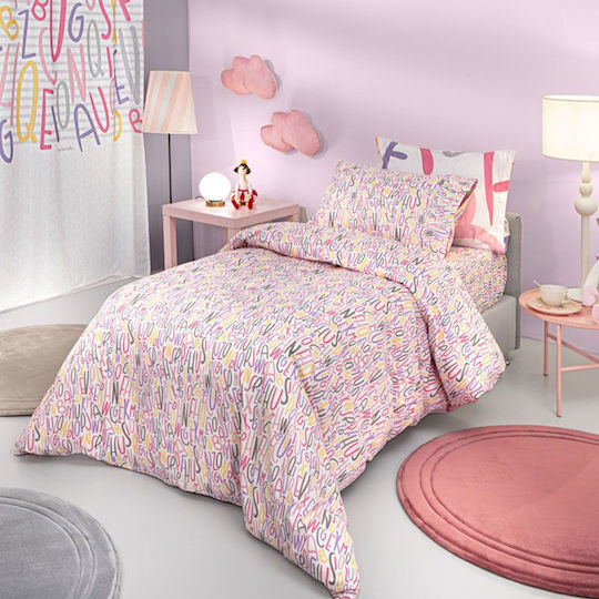 Guy Laroche Sheet Set Single Cotton Pink 160x250cm 3pcs
