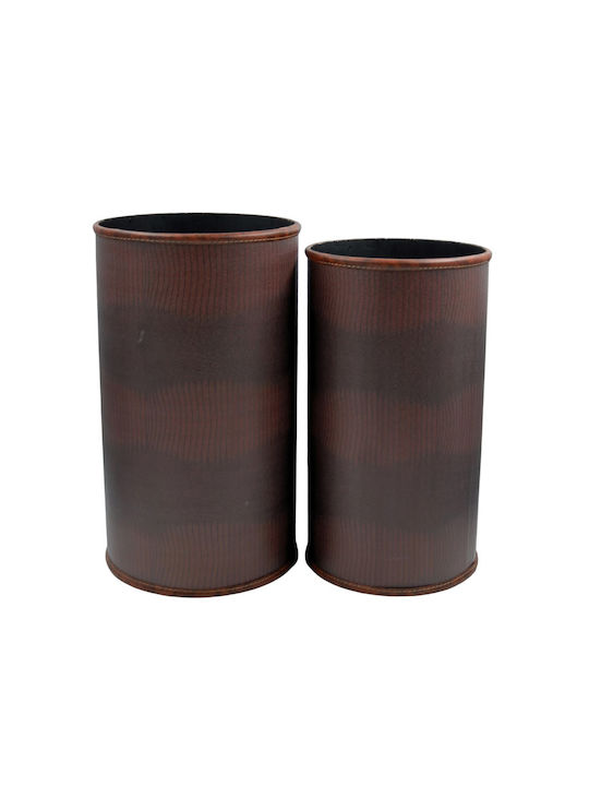 Royal Art Collection Set Regenschirmständer Holz Braun 2Stück