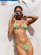 Set Bikini Τριγωνάκι Floral Λαχανί