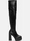 Damenstiefel Über dem Knie Schwarz