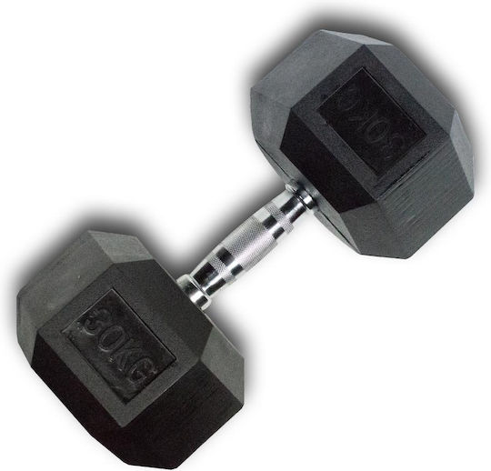 X-FIT Дъмбел Шестоъгълник Гумен 1 x 30кг